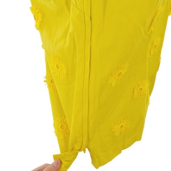 Talbots sunny yellow ruffle v-neck sleeveless top size small - Picture 9 of 12